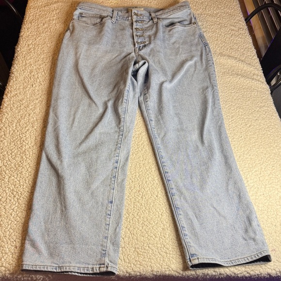 Madewell The Perfect Vintage Straight Button Fly Light Wash Jeans - Picture 4 of 7